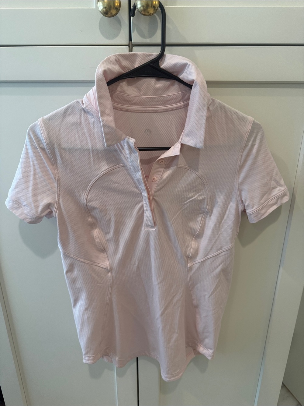 lululemon athletica Light Pink Short Sleeve Polo Top